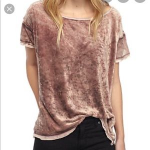 We the free brown velvet Doran tee size Medium